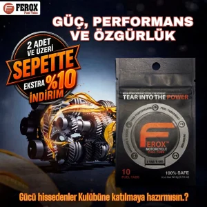 Ferox Kırmızı | Yakıt Tasarruf Tableti (1 Tablet=30 Litreye Kadar Yakıt İçindir) | 10 Adet Tablet